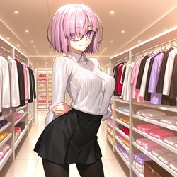 マシュの着替え (AI Generated)