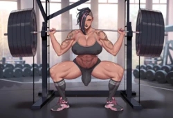 [Old Jia] [AAA图文批发老贾]-Original Character-Astrid-gym[AI Generated]