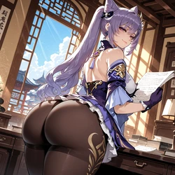 [Miyu] Keqing: Liyue Paperwork [AI Generated]
