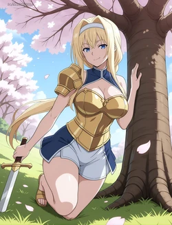 [18animegirls] (T2:T3:143p)Alice Zuberg (アリス・ツーベルク) + Kazuto Kirigaya (桐ヶ谷 和人) : sunny & Breastplate (Patreon) [AI Generated]