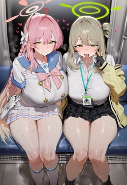 [regy] Nonomi & Hanako Blue Archive 450P GOLD (Patreon) [AI Generated]