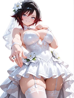 Ruby rose wedding patreon ZBaiArt finished [AI Generated]