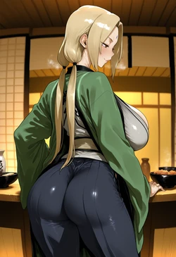 Revi AI ART - Paying off a gambling debt Tsunade (Naruto) (Patreon) (AI Generated)
