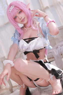水淼 Aqua cosplay Elysia Swimsuit - Honkai Impact 3 [AI Generated]