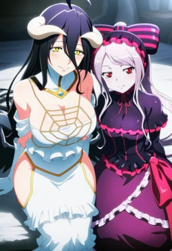 [Corudozera] 115pics (TIER S) Albedo x Shalltear Bloodfallen (アルベドxシャルティア・ブラッドフォールン) / Overlord (オーバーロード) [AI Generated]
