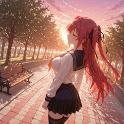 [NaughtyCutiess] - #262 - Golden hour at Park with Mio Naruse (180 images) 🧡 (Patreon) [AI Generated]