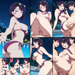 [wapai] Shizuka Mikazuki (Bikini) 三日月 閑 [AI Generated]