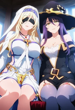 [Corudozera] [130pics] Sword Maiden x Witch - 3P FFM (剣の乙女x魔女) / Goblin Slayer (ゴブリンスレイヤー) [AI Generated]