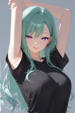 [AI Generated] べにちゃん腋見せ