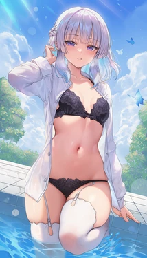 [voidbunnyart] Arisu's Wet Poolside Provocation [22P] (Patreon) [AI Generated]