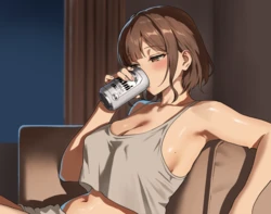 [あんている] セックスの感覚が忘れられず、クリを擦り付け腰ヘコヘコ枕オナニーしちゃう水泳部の先生