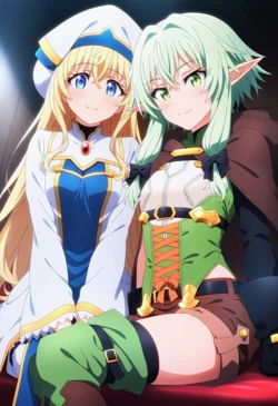 [Corudozera] [130pics] Priestess x High Elf Archer - 3P FFM (女神官x妖精弓手) / Goblin Slayer (ゴブリンスレイヤー) [AI Generated]