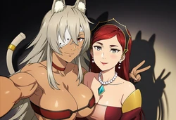 [Emi AItelier] Ghislaine Dedoldia x Hilda Boreas Greyrat - Mushoku Tensei (Patreon) (AI Generated)