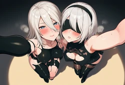 [Emi AItelier] 2B X A2 - NieR Automata (Patreon) (AI Generated)