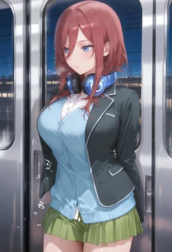 [ぱられるの世界] Miku Nakano - Train Play (Patreon) (AI Generated)