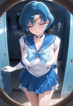 [ぱられるの世界] Sailor Mercury - Changing Room (Patreon) (AI Generated)