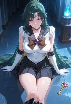 [ぱられるの世界] Sailor Pluto - Defeat Play (Patreon) (AI Generated)