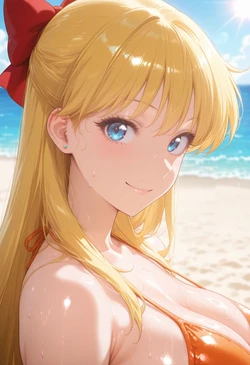 [ぱられるの世界] Sailor Venus - Beach Play (Patreon) (AI Generated)