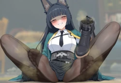 [Pixiv: desuwa] Miyabi's Shrinking Technique - A Giantess Foot Fetish Nightmare (Zenless Zone Zero) [AI Generated]
