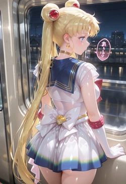 [ぱられるの世界] Super Sailor Moon - Train Play (Patreon) (AI Generated)