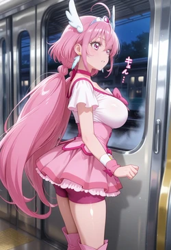 [ぱられるの世界] Cure Happy - Train Play (Patreon) (AI Generated)
