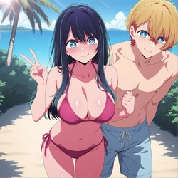 [REDARTai] Akane x Aqua || Oshi no ko - Spicy Set (Patreon) [AI Generated]