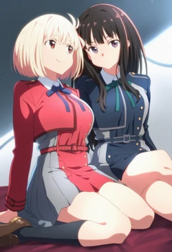 [Corudozera] [130pics] Chisato Nishikigi x Takina Inoue - 3P FFM (錦木千束x井ノ上たきな) / Lycoris Recoil (リコリス・リコイル) (Patreon) [AI Generated]