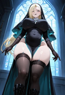 [LewdCreations] Ino Goth Nun | NARUTO  [AI Generated]