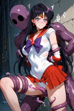 [AI Generated] Attacked Sailor Mars (Tentacle Monster)