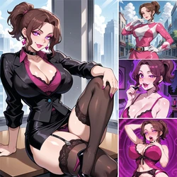 Xftriber Pink Ranger Becomes a Female Executive-Kaijin SFW [AI Generated]
