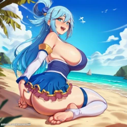 [Tamagochiiii] Aqua's Beach Misadventures (AI Generated)