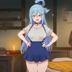 [WaifuLover] Aqua (KonoSuba) [53 IMG] [AI Generated]
