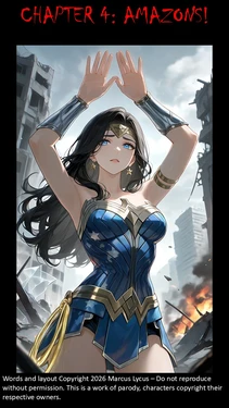 Apokolips Now 3-Part 4 (Starring Power Girl, Wonder Girl and Catwoman) (Story by Marcus Lycus, art by AI) [AI Generated]