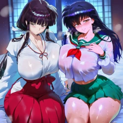 [MX/MyX] Kagome & Kikyo BBC [AI Generated]