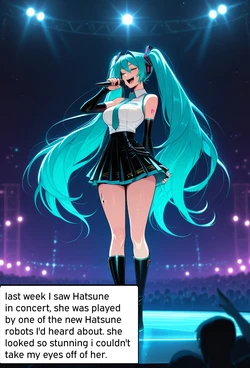 Living with a Hatsune Miku sex bot. [AI Generated]