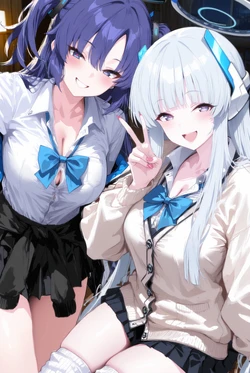 [AI Generated] ギャルノア、ユウカ