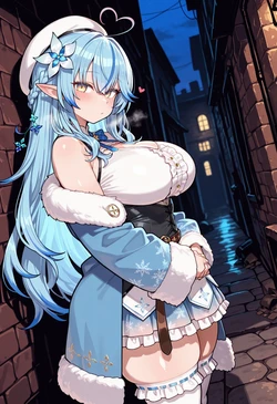 [Nankoai] Yukihana Lamy-雪花ラミィ(Hololive)-req-def.costume-alley-encounter-orc- (Patreon) [AI Generated]