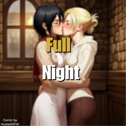 [HustaNSFW] Annie x Mikasa - Full Night (Attack on Titan) [AI Generated] [English]