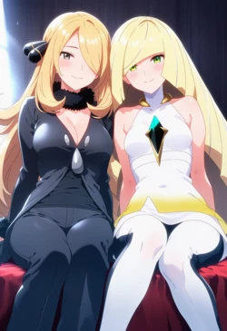 [Corudozera] [200pics] Cynthia x Lusamine (シロナxルザミーネ) / Pokemon (ポケモン) [AI Generated]