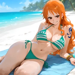 LewdShores_BonusPack_one piece beach day [AI Generated]