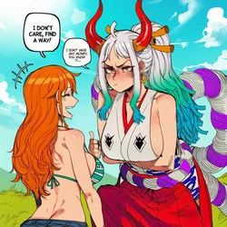 Yamato and Nami on the Grass[AI Generated]