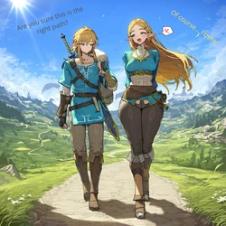 [RedIlus] Zelda X Traveler (Texto) (Patreon) [AI Generated]