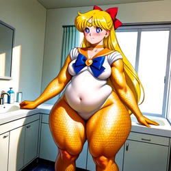 AI Sailor Senshi get back in shape. [AI Generated]