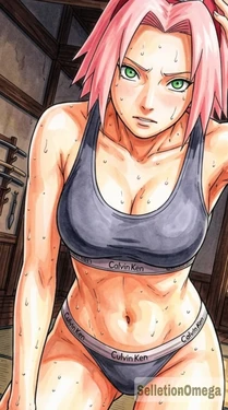 Sakura Haruno Sweaty In Undies (SelletionOmega) [AI Generated]