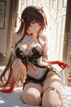 [Rankabee] Lingsha | Honkai Star Rail - Eastern Theme - Blacked Version - GS (Patreon) (AI Generated)