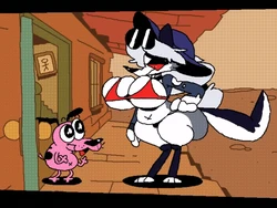 [SuperiorFox] Guess he aint afraid of the Hellhounds (Helluva Boss & Courage the Cowardly Dog)