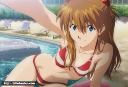 [Ditto Seeker] Asuka Langley (Neon Genesis Evangelion) No One's Watching... She Knows They Are(parody) [AI generated]