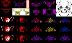 Lewd crests (a.k.a. "womb tattoos") of Touhou Project characters, designed by "Azoth_the_Devil"
