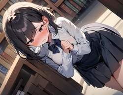 弱みを握られた図書委員、いいなり中出しSEX！[AI Generated]