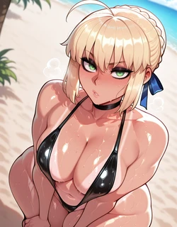 Saber BBC on the Beach [Ai Generated]
